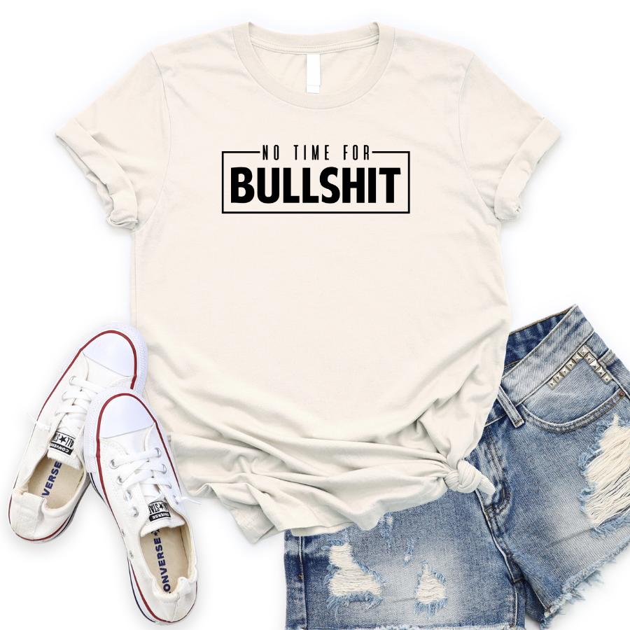 No Time For Bullshit Flat Lay in Natural 