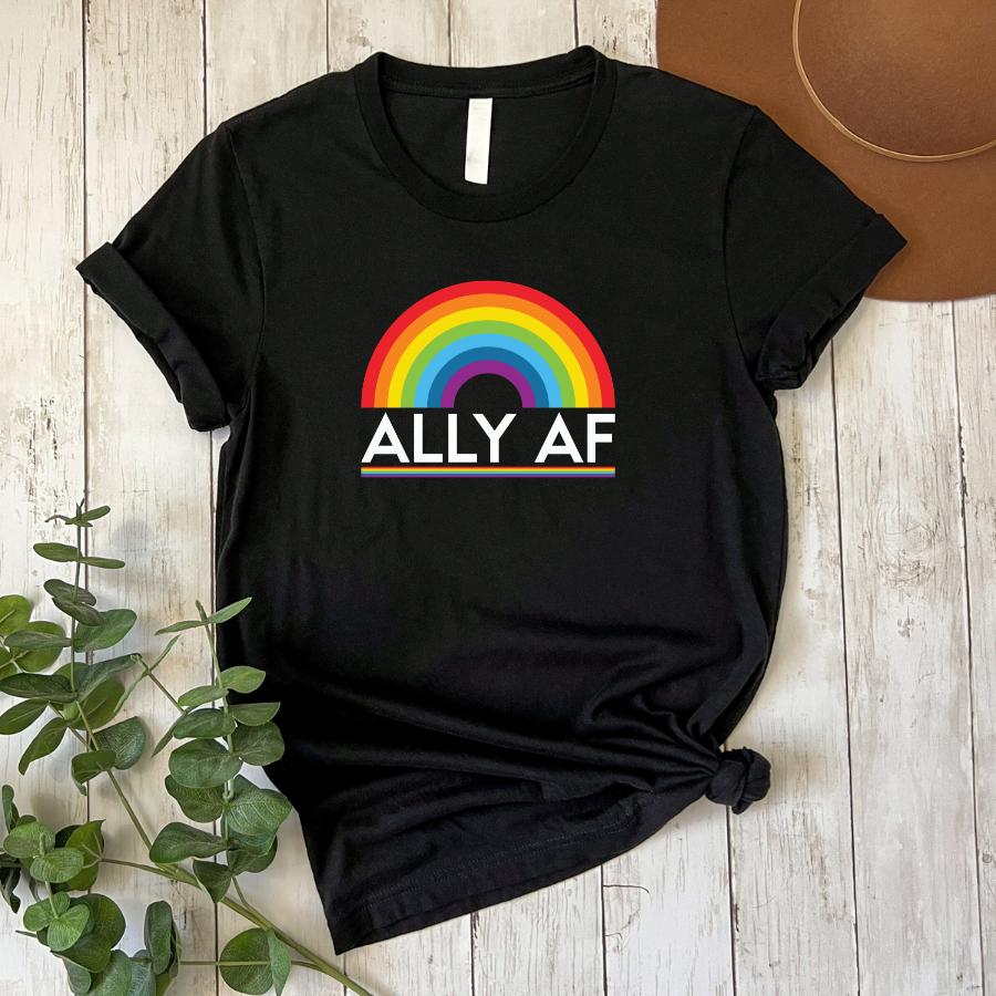 Ally AF T-Shirt Flat Lay in Black 