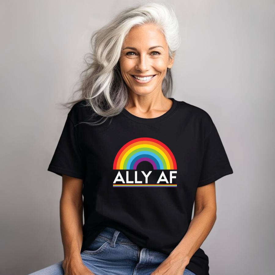 Ally AF T-Shirt Model in Black 